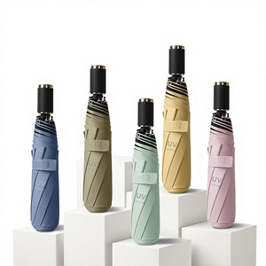 Parapluie noir unisexe de style Morandi, protection contre le soleil et la pluie, anti-UV, double usage - Product Image 1