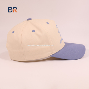 Cappello da Baseball Strutturato a 5 Pannelli Personalizzato, Viola e Arancione, con Logo Ricamato a <span class=keywords><strong>Catena</strong></span>, in Cotone, Unisex - Product Image 4
