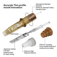 316 RVS Tattoo Cartridge Naald 0.30mm 0.35mm Wegwerp Naaldcartridge voor Tatoeëren