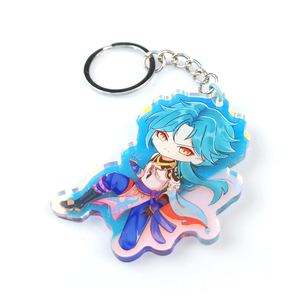 High Quality Eco-Friendly Digital Photo Colored Acrylic Keychain Cartoon Pattern Fashionable Creative Design Transparent