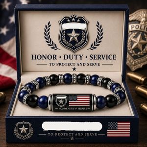 Pulsera <span class=keywords><strong>de</strong></span> aleación con cuentas <span class=keywords><strong>de</strong></span> la bandera estadounidense para aniversario, con espaciadores redondos dorados y tubos redondos con impresión UV - Product Image 4