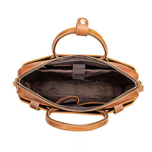 Maletín de Cuero Genuino Crazy Horse de Andong para Hombre, Maletín de Cuero de Grano Completo Multifuncional para Hombre, Bolsos de Hombro para Portátil de 14 Pulgadas - Product Image 5