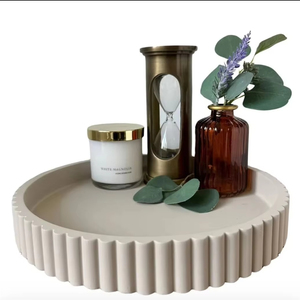 Nordic Modern Desktop Storage Tray Earings Resin Concrete Decorative Tray <strong>Jewelry</strong> Holder Cement Decorative Tray - Product Image 1