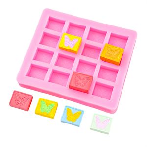 Grande e piccolo stampo in Silicone di particelle di vernice a forma di coniglio quadrato caramello caramello cioccolato - Product Image 5