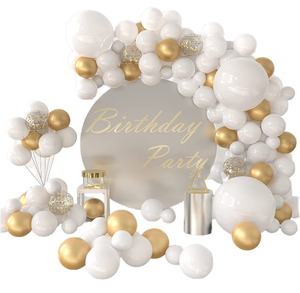 Kit <span class=keywords><strong>de</strong></span> guirlande <span class=keywords><strong>de</strong></span> ballons en latex <span class=keywords><strong>blanc</strong></span> <span class=keywords><strong>or</strong></span>, ballons à confettis écologiques pour les fêtes <span class=keywords><strong>de</strong></span> naissance, les fêtes du Nouvel An, décorations, comprend une <span class=keywords><strong>arche</strong></span> - Product Image 1