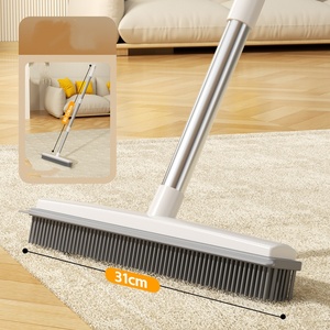 Wholesale Broom Carpet Rake with Squeegee Long Handle for Pet Hair Fur <b>Remover</b> <b>Fluff</b> Hardwood Floor No Scratch - Product Image 2
