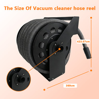 Enrouleur de tuyau d'aspirateur avec rallonge rétractable de 30 pieds (10 mètres), tuyau de rechange pour aspirateur mural de 1-1/4'' adapté
