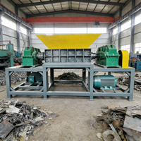 Broyeur à double arbre de grande taille, machine de broyage multifonctionnelle pour le recyclage des déchets plastiques, métalliques, de ferraille, de bois et de caoutchouc