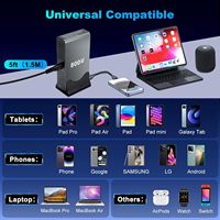 Chargeur de Bureau USB C Multi-Ports 10 800W, Station de Charge USB C GaN PD Murale pour Ordinateur Portable et iPhone 16 15
