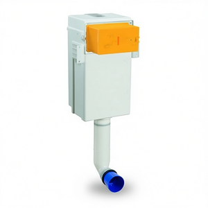 Cisterna Integrada Mod QuadRA6 de 3 Litros con Placa de Descarga Naranja y Tubo de Salida Azul - Product Image 3