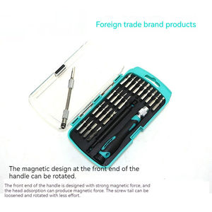 Mini Pocket Computer Eyeglass Magnetic <b>Screwdriver</b> Kit <b>Precision</b> DIY Grade Hand Tool with Steel Handle and Chrome Finish - Product Image 2