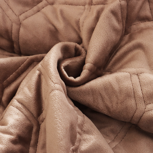 Nuevo producto, colcha acolchada Minky Fleece, manta suave sedosa amarilla marrón lujosa con relleno de polietileno que se puede personalizar - Product Image 6