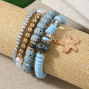 Corbata <span class=keywords><strong>Bolo</strong></span> Elástica de Estilo Étnico Bohemio con Borlas Multicapa y Adorno de Mano de <span class=keywords><strong>Palma</strong></span> con Ojo Turco - Product Image 3