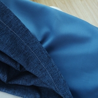 Vente en gros de panneau de rideau tissé en lin 100% polyester moderne tissu occultant à œillets solides cantonnière prête à l'emploi intégrée à ombrage élevé