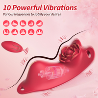 Tragbarer Slip-Vibrator für Erwachsene mit 10 Modi, USB-Aufladung, Fernbedienung, Rosen-Vibratoren für Männer und Frauen zur sexuellen Stimulation