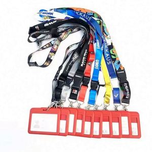 Customized Polyester/Nylon Vertical Name Tags Badge ID Card Holders Wholesale Safety Promotional <b>Hook</b> Neck Strap Lanyard - Product Image 6