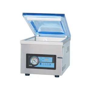 HVC-260T/1A Hualian Automatic Electric Food Meat Heat Packing Kitchen Single Chamber Nylon Bag Sealing Sealer Vacuum Machine