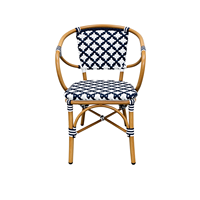 Chaises d'extérieur en aluminium empilables de conception française, chaises de café, table de salle à manger de jardin, utilisation commerciale pour terrasse, toutes saisons