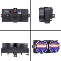 Projecteur LED matriciel 2 yeux 130W COB avec effets stroboscopique et wash, anneau RGB, contrôle DMX512 et musical, pour mariages, fêtes et éclairage de scène, IP33