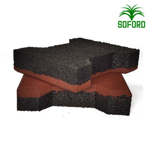 Adoquines de goma antideslizantes para exteriores, con forma de hueso de perro, para pasarela/Parque, personalizados de fábrica - Product Image 2