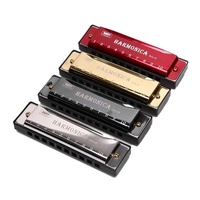 1pcs Woodwind Music Instrument 10 Holes for Rock Country Folk Jazz Melodica Swan Harmonica Diatonic Blues Harp Mouth Organ