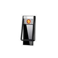 Support de téléphone multifonctionnel 2-en-1 en métal et support de voiture avec chargeur USB et allume-cigare - Briquet électronique créatif