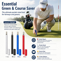 Outil de nettoyage de rainures de golf portable en acier inoxydable, nettoyeur de tête de club léger (36g) pour sac de golf