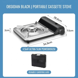 Estufa de Gas Portátil para Exteriores, Mini, de Una Sola Quemadora, con Dispositivo de Encendido, Estructura de una Sola Pieza - Product Image 2