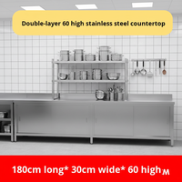 Système de comptoir de cuisine en acier inoxydable, modulaire, robuste, surface antidérapante, finition polie, cuisines commerciales
