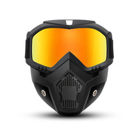 Masque de moto élégant avec écran facial détachable, masque de casque de motocross, lunettes de protection avec lentille PC, en stock