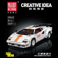 Bloques de Construcción de Plástico ABS a Escala 1:8, Juguete Electrónico para Construir un Modelo de Auto Deportivo de Carreras Countach, Kit de Bricolaje para Niños