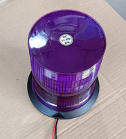 Lampe rotative LED violette super lumineuse 5050/5730 SMD, DC12-48V, lumière stroboscopique spirale au xénon, base en aluminium WL27, clignotant d'urgence