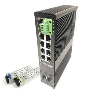 OEM Accepted 10 Port Industrial POE Ethernet Swith 48V DC 8-PORT 10/100/1000BASE-TX + 2-PORT 1000BASE-FX INDUSTRIAL ETHERNET SWI