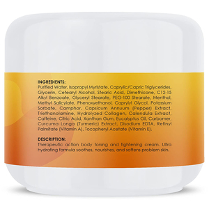 Crema calmante <span class=keywords><strong>corporal</strong></span>, adelgazante, quemagrasas, eliminación de celulitis, Turmeric, caliente - Product Image 2