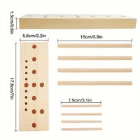 Outil en bois lavable pour la fabrication de nœuds en ruban poli – Réutilisable pour les nœuds de cheveux de Noël, l'emballage cadeau, les décorations de fête et les corsages