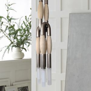 Entièrement en cuivre américain rétro salon chambre lampe de chevet moderne wabi-sabi style hôtel projet cheval <span class=keywords><strong>lustre</strong></span> en crin - Product Image 6