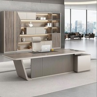 Bureau de patron de luxe moderne mobilier en bois durable et multifonctionnel adapté à la maison villa école directeur bureau