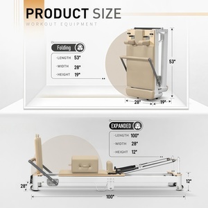 Máquina <span class=keywords><strong>de</strong></span> Pilates Reformer Profesional <span class=keywords><strong>de</strong></span> Aluminio para Ejercicio en Casa, Gimnasio, Yoga y Fortalecimiento del Core, Directo <span class=keywords><strong>de</strong></span> Fábrica, OEM, Duradera - Product Image 3