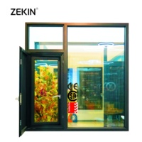 Venta Directa de Fábrica, Ventana Abatible, Perfil de Aluminio, Múltiples Configuraciones, Doble Acristalamiento, Vidrio Low-E, Resistente al Viento, Ahorro de Energía