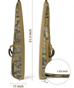 Échantillon gratuit : sac de transport rembourré pour arme à feu, en polyester 900D et PVC, protection intégrée, tactique, chasse. - Product Image 1