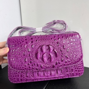 Sac bandoulière en cuir de crocodile avec poignée supérieure, sac de travail, sac de soirée, sac bandoulière pour femme en cuir de crocodile - Product Image 2