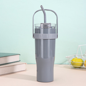 Vaso Térmico para Auto de 40 oz, Gran Capacidad, con Asa y Pajita, Vaso de Acero Inoxidable 304 con Aislamiento al Vacío, Vaso de Regalo, 6-12 <span class=keywords><strong>Horas</strong></span> - Product Image 5