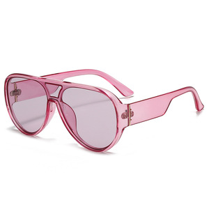 Nuovi Occhiali da Sole Cross-border Pilot UV400 con Lenti Marine a Doppio Ponte, Montatura Grande Retrò di Tendenza, Modello Chance 1962 Ins - Product Image 1