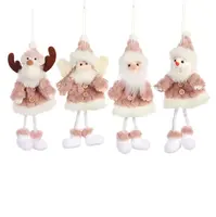 Trang Trí Giáng Sinh Sáng Tạo Ông Già Người Tuyết Búp Bê Cây Giáng Sinh Mặt Dây Chuyền Mini Doll