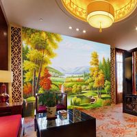 Kain Dinding Anti Air Motif Hewan Tradisional Non-Woven untuk Rumah, Apartemen, Ruang Tamu, Latar Belakang Sofa, Mudah DIY