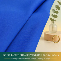 Tissu en polyester et élasthanne double face, extensible dans les quatre sens, respirant, sain, écologique et de qualité supérieure pour uniformes