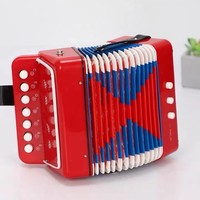 OEM Source Factory Wholesale ABS 7-Key Diatonic Portable Children's Accordion Keyboard Instrument Color Box Packaging Model 001
