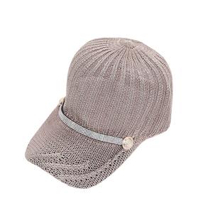 Gorra de Béisbol Tejida, Transpirable e Impermeable de 7 Paneles con Adorno de Diamantes de Imitación, Unisex, para las Cuatro Estaciones, para Viajes y Ocio al Aire Libre - Product Image 4