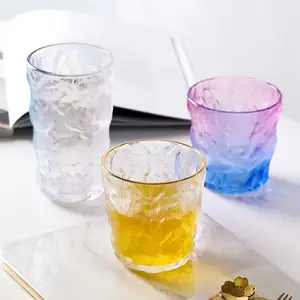カラフルなボトムフロストガラスカップ昇華ショットグラスブランクガラスコーヒーカップ
