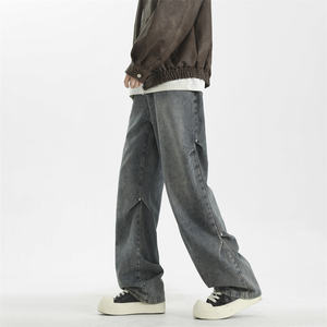 กางเกงยีนส์ทรงตรงผ้าเดนิมสีน้ำเงินเข้มแบบคลาสสิกสำหรับผู้ชาย รุ่นใหม่ประจำปี 2026 ใส่สบาย ระบายอากาศได้ดี เอวยางยืด ทรงหลวม ไซส์ใหญ่พิเศษ เหมาะสำหรับฤดูใบไม้ผลิและฤดูร้อน - Product Image 2